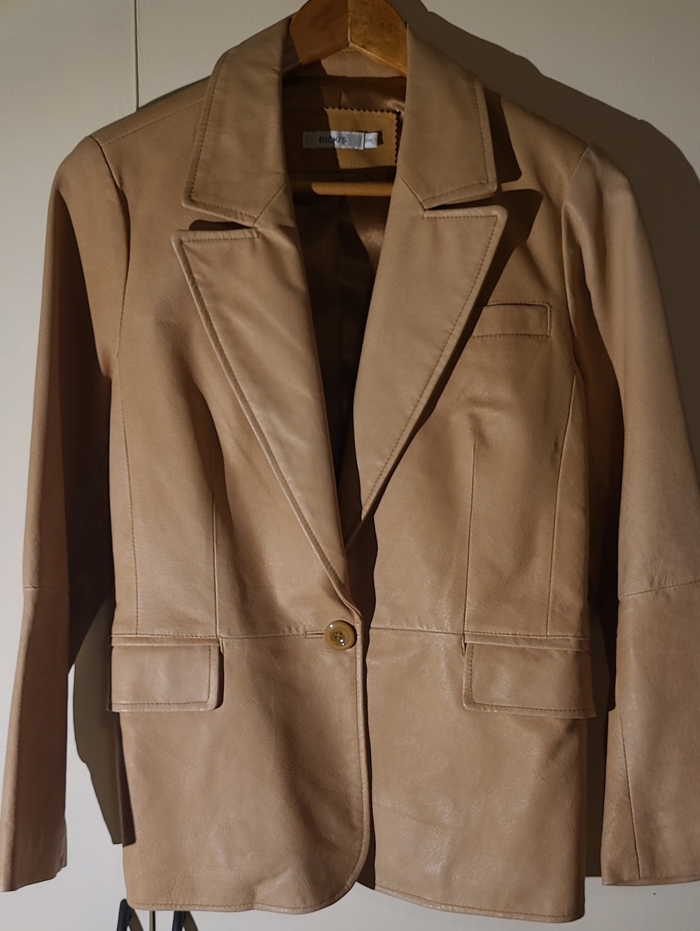 Ricki's Women's Tan Leather Blazer Jacket